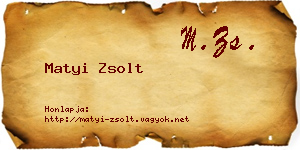 Matyi Zsolt névjegykártya